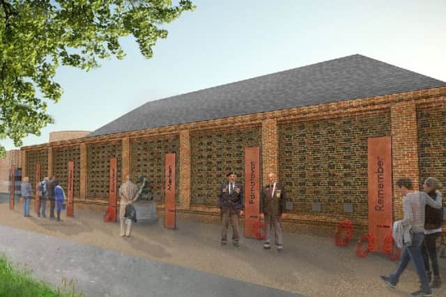 A computer-generated image of the planned memorial at The D-Day Story in Portsmouth