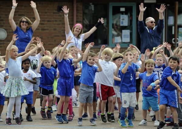 A dance-a-thon at Solent Infants School to raise money for the school. 
Picture Ian Hargreaves  (180492-1)