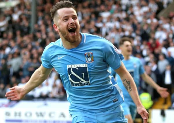 Marc McNulty will spearhead the Coventry attack when the Sky Blues take on Exeter in the League Two Play-off Final