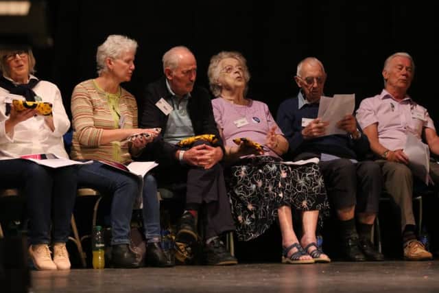 The Singing for the Brain scheme in Portsmouth run by the Alzheimer's Society at the Kings Theatre in Southsea. 
Picture: Habibur Rahman.
