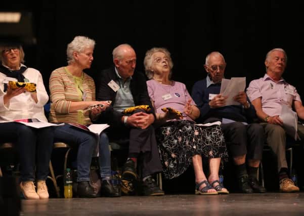 The Singing for the Brain scheme in Portsmouth run by the Alzheimer's Society at the Kings Theatre in Southsea. 
Picture: Habibur Rahman.