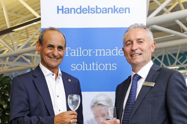 Handelsbanken's
Nick Lacobucci with manager Phil Redman
Picture by: Malcolm Wells