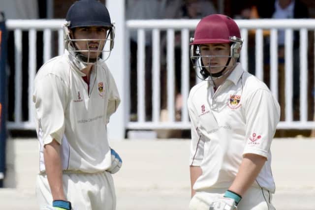 Sam Stoddart, left, and Fareham & Crofton skipper Tom Kent. Picture: Paul Jacobs (150507-5)