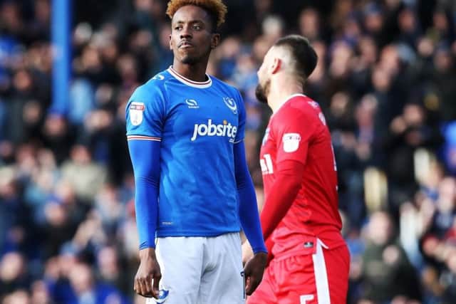 Pompey winger Jamal Lowe. Picture: Joe Pepler