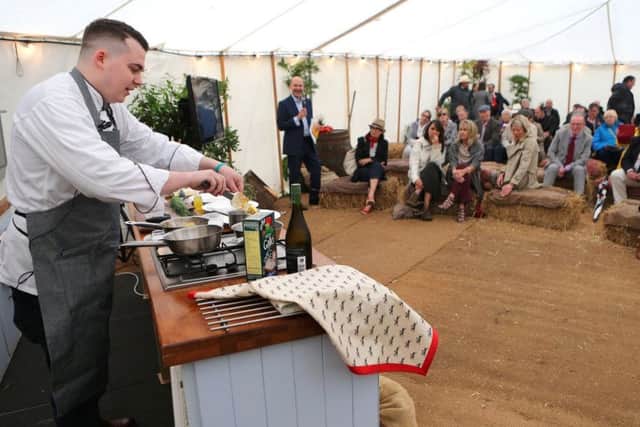 A chef's demonstration event at the Festival of Food and Racing at Goodwood