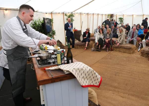 A chef's demonstration event at the Festival of Food and Racing at Goodwood