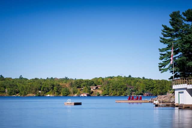 Steve's aunt lives on the shores of a beautiful lake near Montreal, Canada