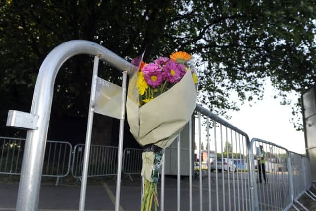 Tributes left at the site of Mutiny Festial at King George V playing fields in Cosham   Picture: Malcolm Wells
