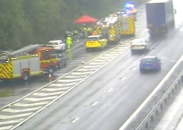 The A3M Southbound - Entry slip at J3/B2150 at Waterlooville remains closed due to an overturned vehicle, delays from J2/B2149 at Horndean. Picture: Highways England
