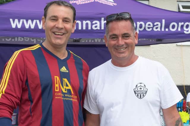 Alan Hankey (Jon's brother) with event organiser Lea Jackson.Picture: Keith Woodland
