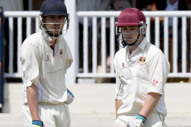 Sam Stoddart, left, and Fareham & Crofton skipper Tom Kent. Picture: Paul Jacobs (150507-5)