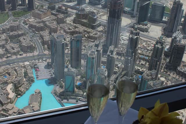 Luxurious afternoon tea at Burj Khalifa.