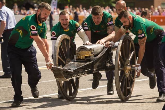 Catch all the thrills and spills of field gun racing at HMS Collingwood's open day today