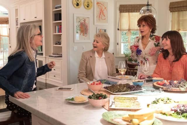Diane Keaton as Diane, Candice Bergen as Sharon, Jane Fonda as Vivian and Mary Steenburgen as Carol.