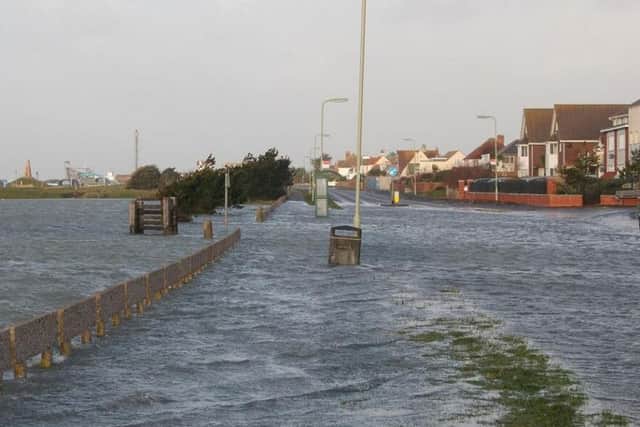 Flooding at Eastoke beach, Hayling Island in February 2014
Picture: Jimmy Sandison