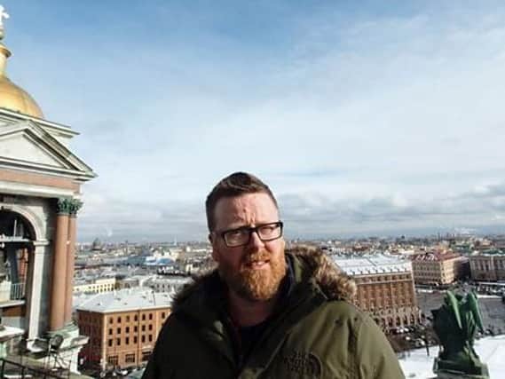 Frankie Boyle is in Russia.