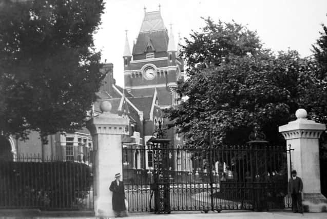 The entrance to Victoria Barracks. 
All the buildings have been demolished although the gate remains.
 Picture: Robert James Collection