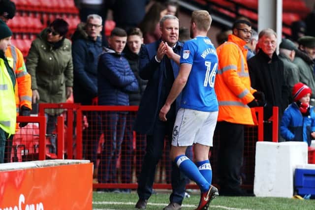 Kenny Jackett and Jack Whatmough. Picture: Joe Pepler