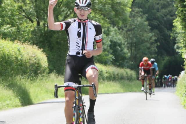 Luke Barfoot got clear of the group to win