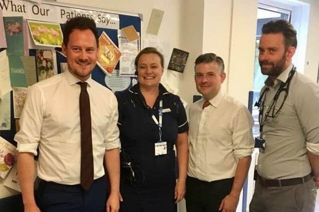 The shadow health secretary's visit to QA