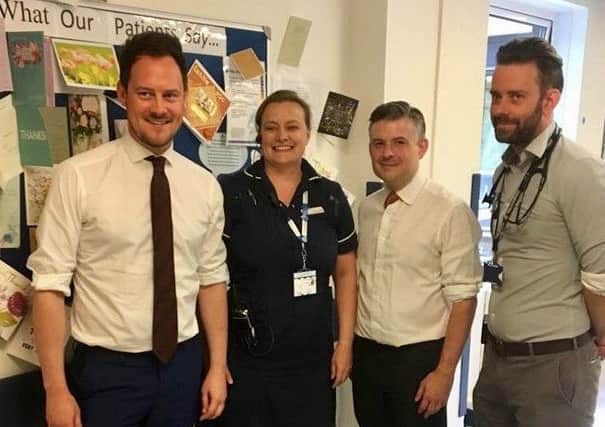 The shadow health secretary's visit to QA