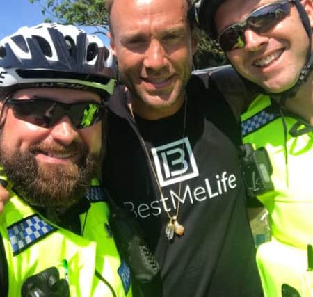 Calum Best meets fans at the Southsea Fitness Festival today PHOTOS: Portsmouth police