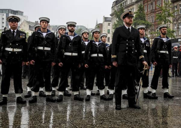 Pictured:  A Guard of Honour from HMS Sherwood in Nottingham during the Freedom of the City Parade