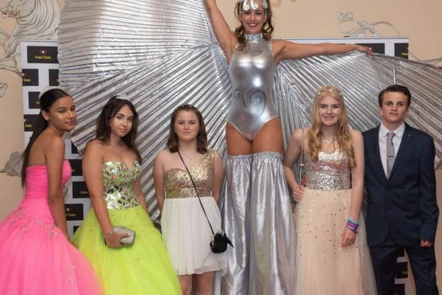 Guests with Michela from Manic Stage Production. Picture Credit: Keith Woodland