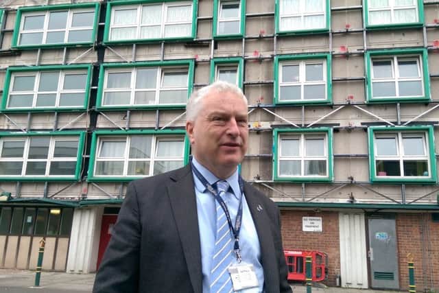 Cllr Gerald Vernon-Jackson outside Horatia House in Portsmouth. Picture Malcolm Wells