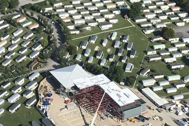 An aerial image of the new developments