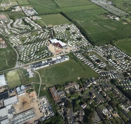 An aerial shot of the new developments