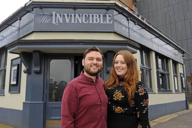 New management team at the Invincible pub Mike Kearns with Amber Cotton-Briggs.
Picture: Malcolm Wells (180607-2795)