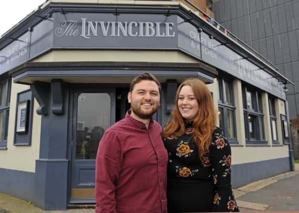 New management team at the Invincible pub Mike Kearns with Amber Cotton-Briggs. 

Picture: Malcolm Wells (180607-2795)