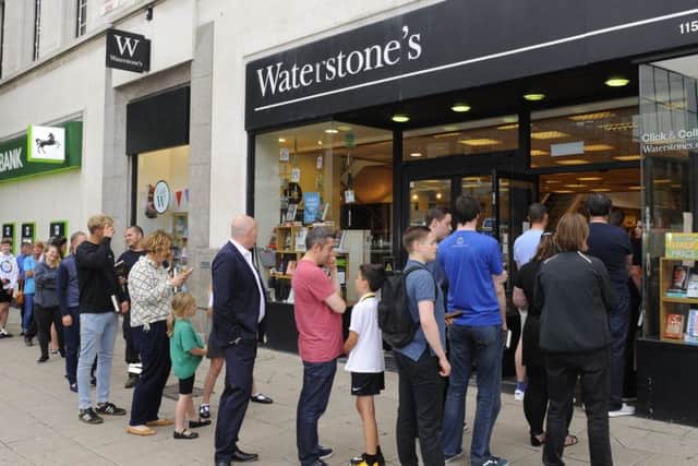 The queues outside Waterstones to meet Ant Middleton. Picture: Malcolm Wells