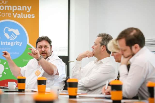 Aniello Sabatino co-founder and joint managing director of Transalis in discussion during one of the sessions at the channel partner event