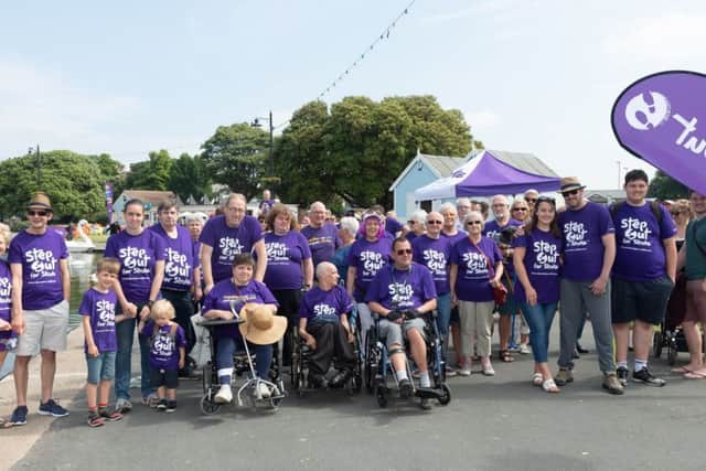 People taking part in the Stroke Walk.Picture: Keith Woodland