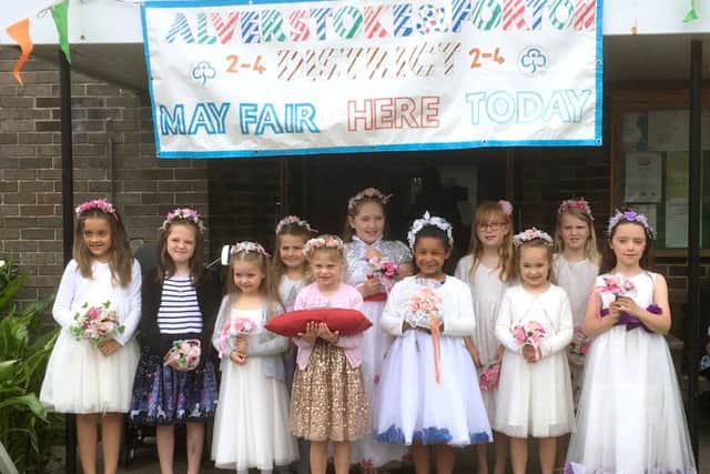 Alverstoke and Forton Girlguiding District May Fair just before the parade