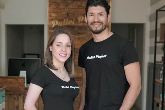 Mariangela Romero and Jorge Luna of the Pallet Project