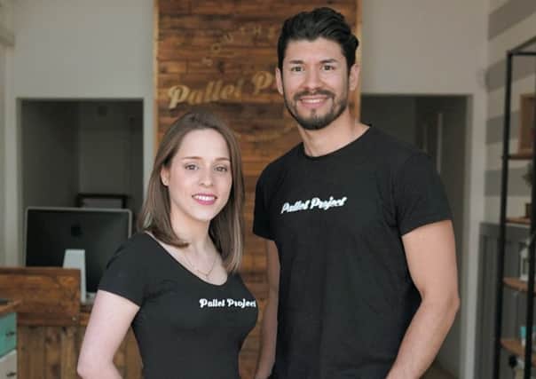 Mariangela Romero and Jorge Luna of the Pallet Project