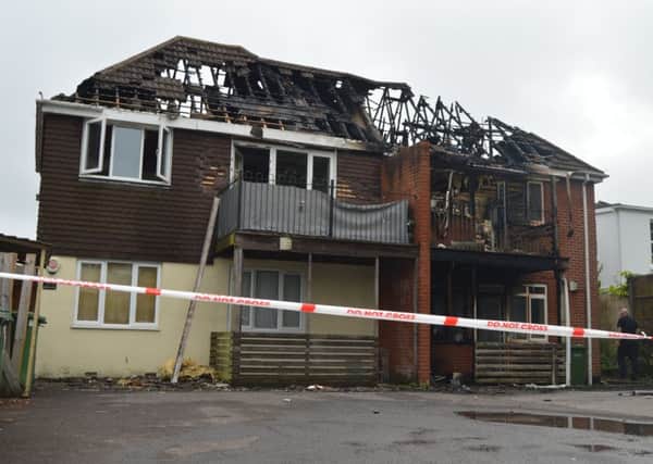 The afternmath of a suspected arson at Botley Road, Park Gate. Pictured the morning after the fire on June 10. Picture: David George