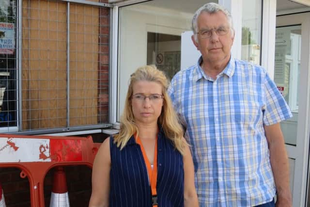 Lorraine and Stuart Pottinger outside Jacob's Well Care Centre in Toronto Place in Gosport after it was burgled on Friday, June 8. The charity has been running for 26 years helping the needy in Gosport.