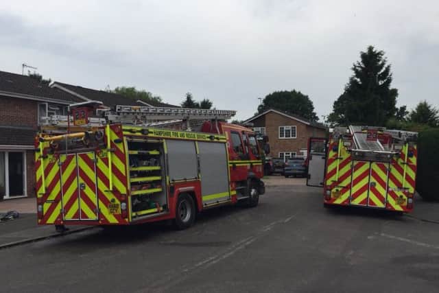 A house in Three Acres in Denmead suffered damaged after a dishwasher caught alight on June 9. Picture: Cosham fire station