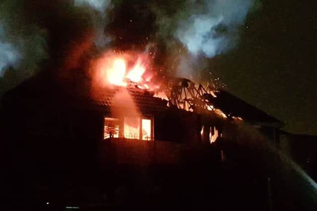 The fire in Botley Road, Park Gate. Picture: Portchester fire station