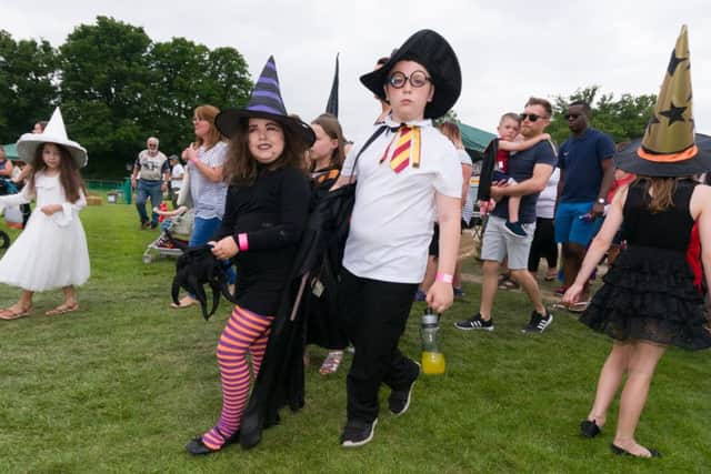 Witches and wizards  at Bishop's Waltham carnival.  Picture: Duncan Shepherd