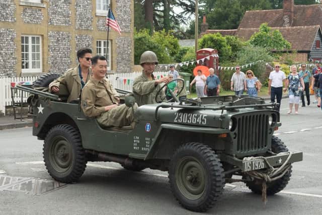 An American jeep arrives. Picture: Keith Woodland
