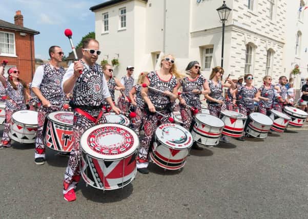 The 'Batala' drummers from Portsmouth Picture: Duncan Shepherd