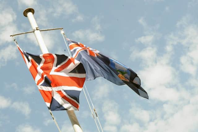 The flag flying last year 

Picture: Sarah Standing (170730-9061)