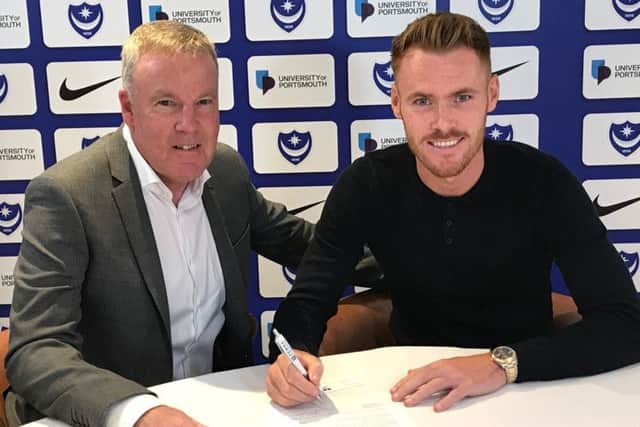 Kenny Jackett welcomed Tom Naylor to Pompey last week Picture: Portsmouth FC