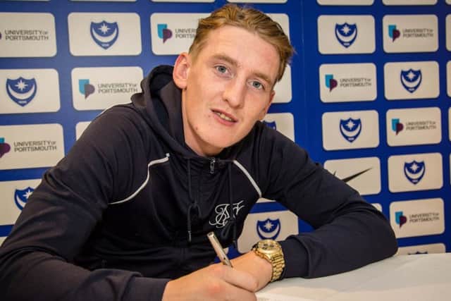 Ronan Curtis officially completed his move to Pompey on Saturday Picture: Portsmouth FC