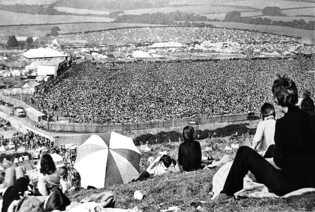 View from Afton Down Isle of Wight Festival in 1970. Picture: Chris Weston.